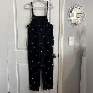 Embroidered Disney Mickey Denim Overalls - Frank and Oak